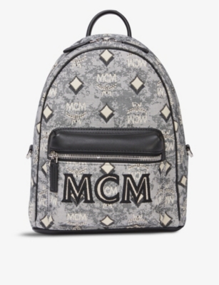 MCM Stark vintage jacquard monogram woven backpack Selfridges