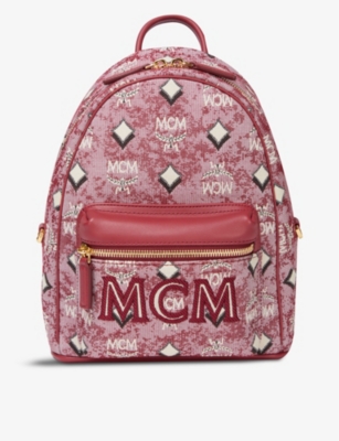 MCM Stark vintage jacquard monogram woven backpack Selfridges