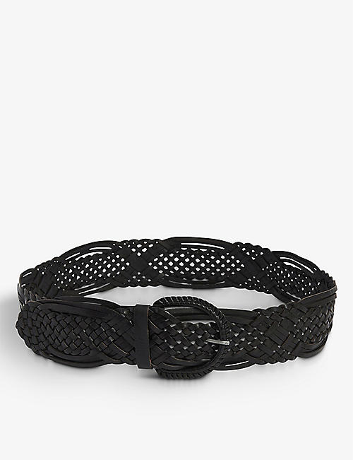 WHISTLES: Braided wide leather belt