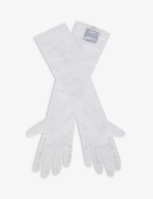 TENDER & DANGEROUS: Bridal embroidered mesh gloves