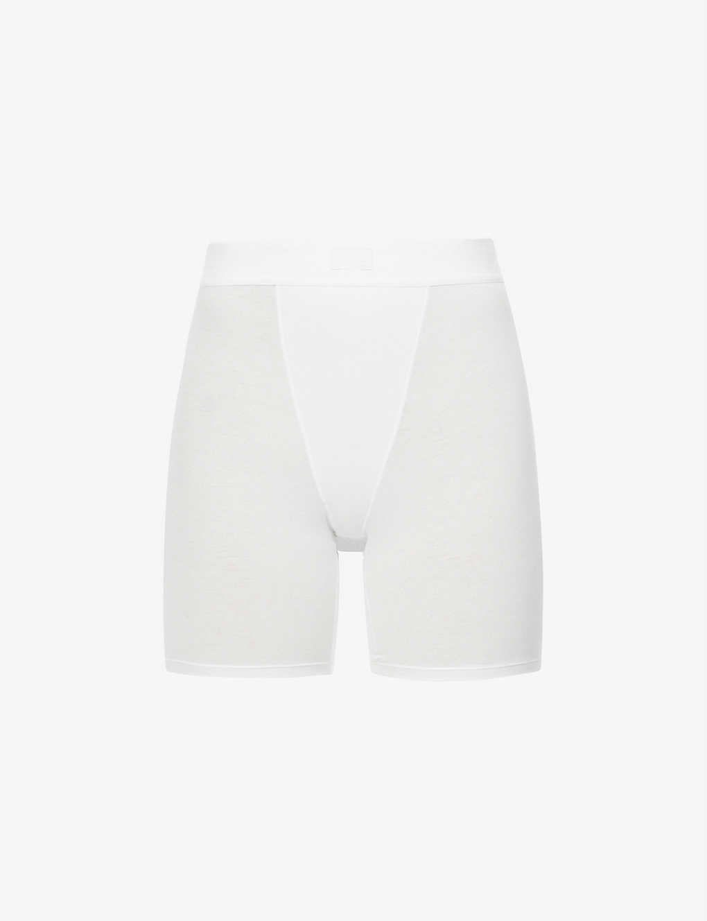 Skims Boyfriend High-rise Stretch-jersey Pyjama Bottoms In White