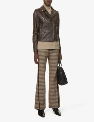 WHISTLES: Agnes zip-through leather biker jacket