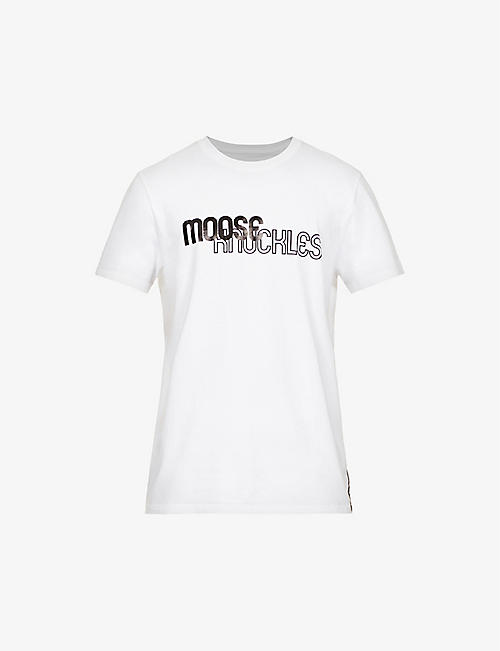 MOOSE KNUCKLES: Seal logo-print organic-cotton T-shirt