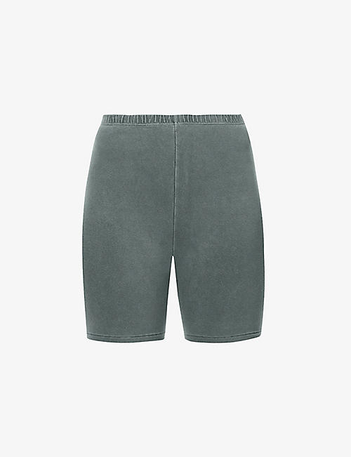 SKIMS: Outdoor Basics high-rise stretch-cotton shorts