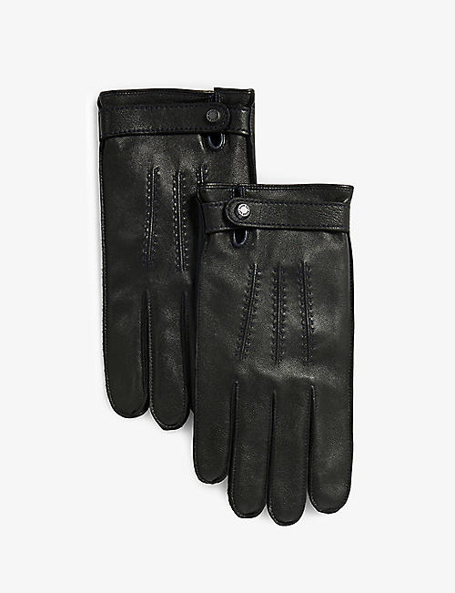 TED BAKER: Resit top-stitch leather gloves