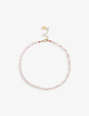 THE ALKEMISTRY THE ALKEMISTRY WOMEN'S 18CT YELLOW GOLD 18CT YELLOW GOLD AND ROSE QUARTZ, BLUE AGATE AND MOTHER-OF-P,49211826
