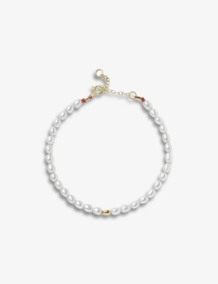 The Alkemistry Vianna 18ct Yellow Gold And Small White Pearl Bracelet In 18k Yellow Gold
