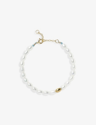 THE ALKEMISTRY: Vianna 18ct yellow gold and pearl bracelet