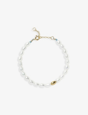 THE ALKEMISTRY THE ALKEMISTRY WOMENS 18CT YELLOW GOLD VIANNA 18CT YELLOW GOLD AND PEARL BRACELET,49211987