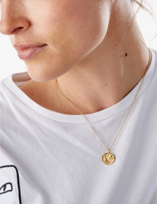 LA MAISON COUTURE: Deborah Blyth Espoir 18ct Yellow Gold-Plated Brass Necklace