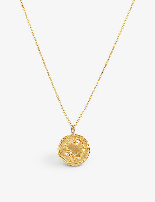LA MAISON COUTURE: Deborah Blyth Espoir 18ct yellow gold-plated recycled brass necklace