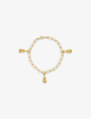 La Maison Couture Deborah Blythe Wobbly Bits 18ct Yellow-gold Plated Recycled Brass Charm Bracelet