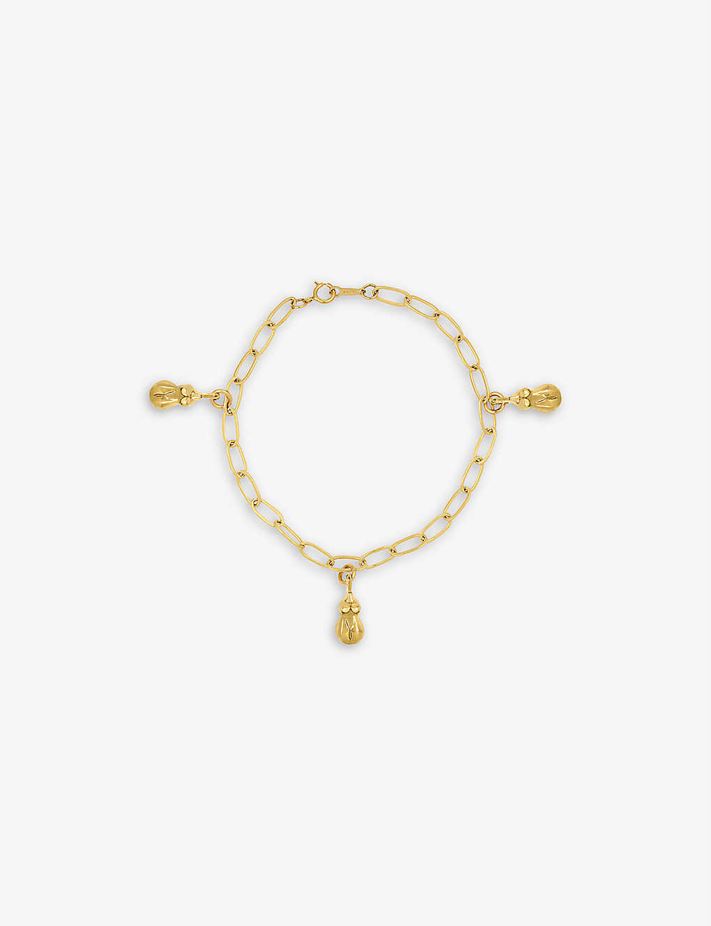 La Maison Couture Deborah Blythe Wobbly Bits 18ct Yellow-gold Plated Recycled Brass Charm Bracelet