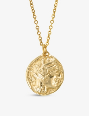 LA MAISON COUTURE: Deborah Blyth Goddess 24ct yellow gold-plated vermeil sterling-silver pendant necklace