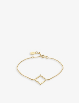 LA MAISON COUTURE: With Love Darling #11 Community 14ct yellow gold-plated vermeil sterling-silver and cubic zirconia pendant bracelet