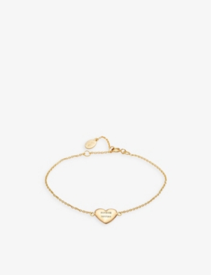 La Maison Couture Womens With Love Darling #5 Equality Heart 14ct Yellow Gold-plated Vermeil Sterling-silver And Cubic