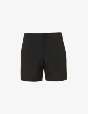 Shop Orlebar Brown Mens Black Bulldog Slim-fit Swim Shorts
