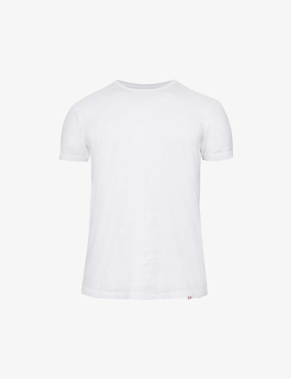 Orlebar Brown Sammy Marled Crewneck Cotton-jersey T-shirt In White