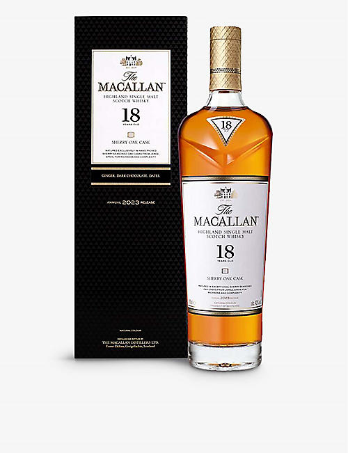 THE MACALLAN: 18-year-old sherry cask single malt Scotch whisky 700ml