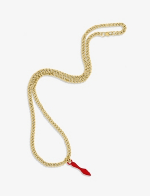 CHRISTIAN LOUBOUTIN: SOOOOO Glow gold-tone chain and charm
