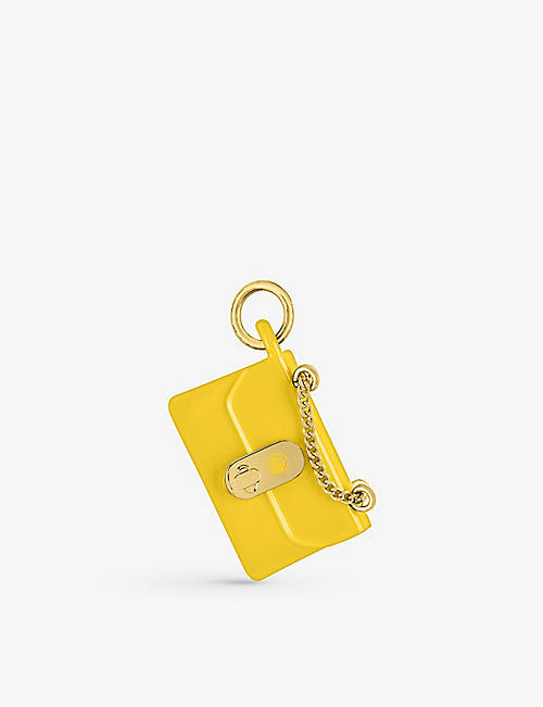 CHRISTIAN LOUBOUTIN: SOOOOO Glow Bag gold-tone and lacquer charm