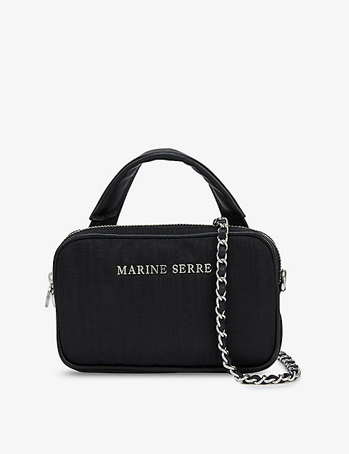 MARINE SERRE: Mini Madame Moire recycled polyester-blend cross-body bag