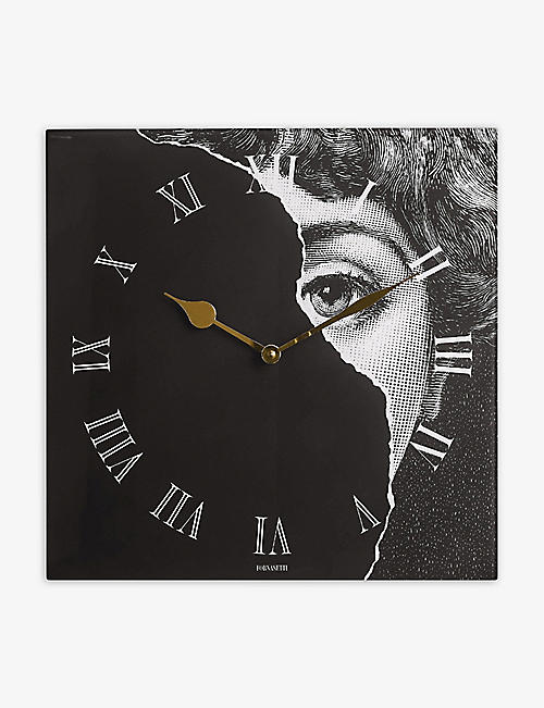 FORNASETTI: Tema e Variazioni no.145 glass wall clock 37cm