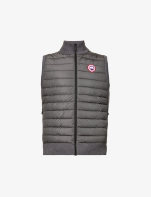Canada Goose High-neck Padded Wool And Shell-down Waistcoat In Iron Grey
