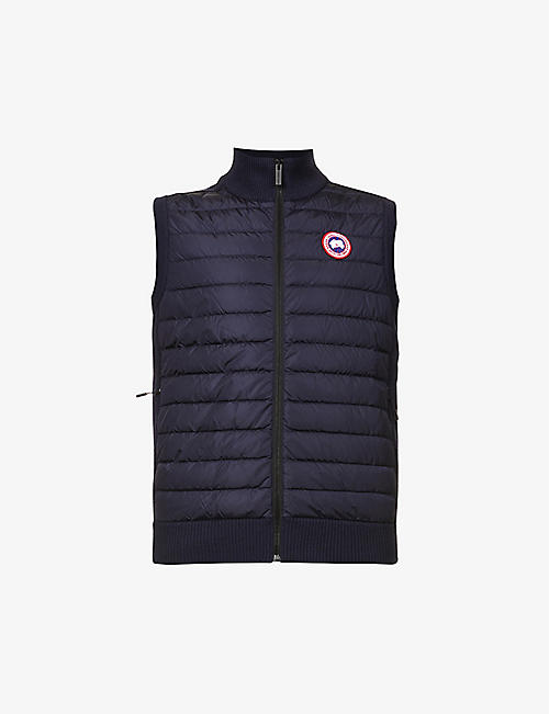 CANADA GOOSE: High-neck padded wool and shell-down vest