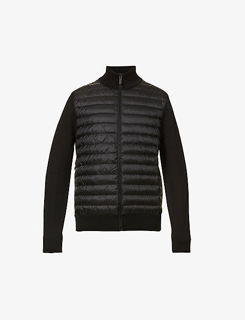CANADA GOOSE: High-neck padded wool and shell-down jacket