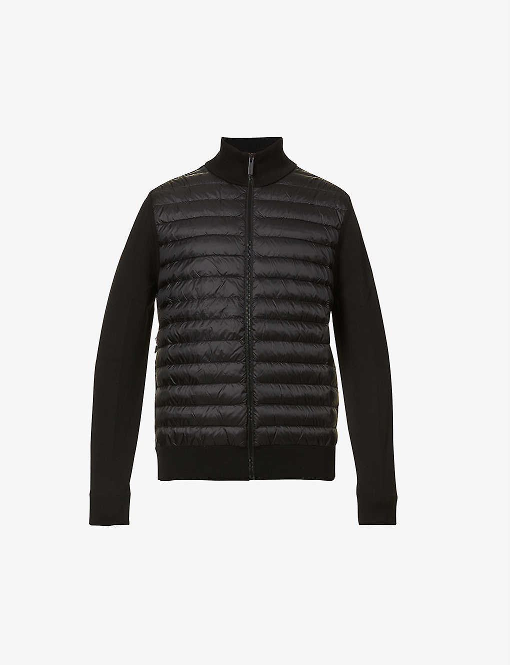 Canada Goose High-neck Padded Wool And Shell-down Jacket In Black