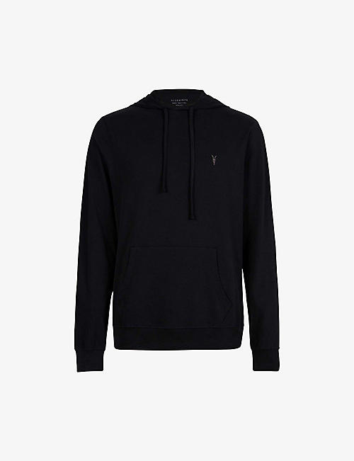 ALLSAINTS: Brace logo-embroidered cotton hoody