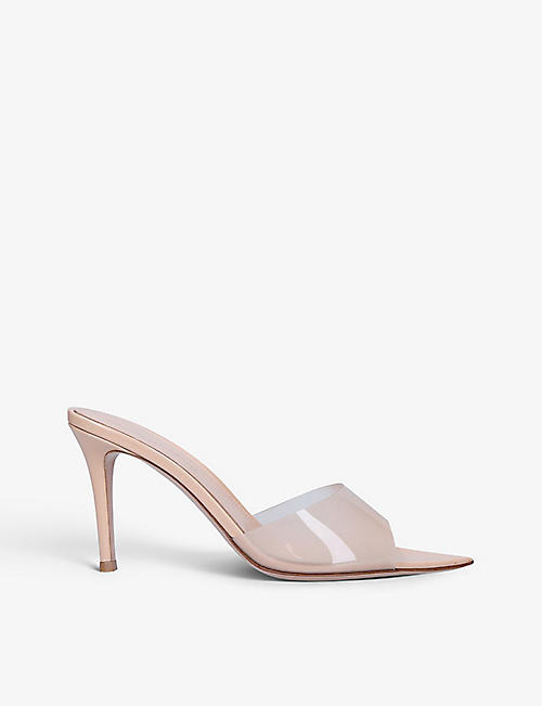 GIANVITO ROSSI: Elle leather and PVC mules