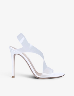 GIANVITO ROSSI: Metropolis transparent-strap plexi heeled sandals