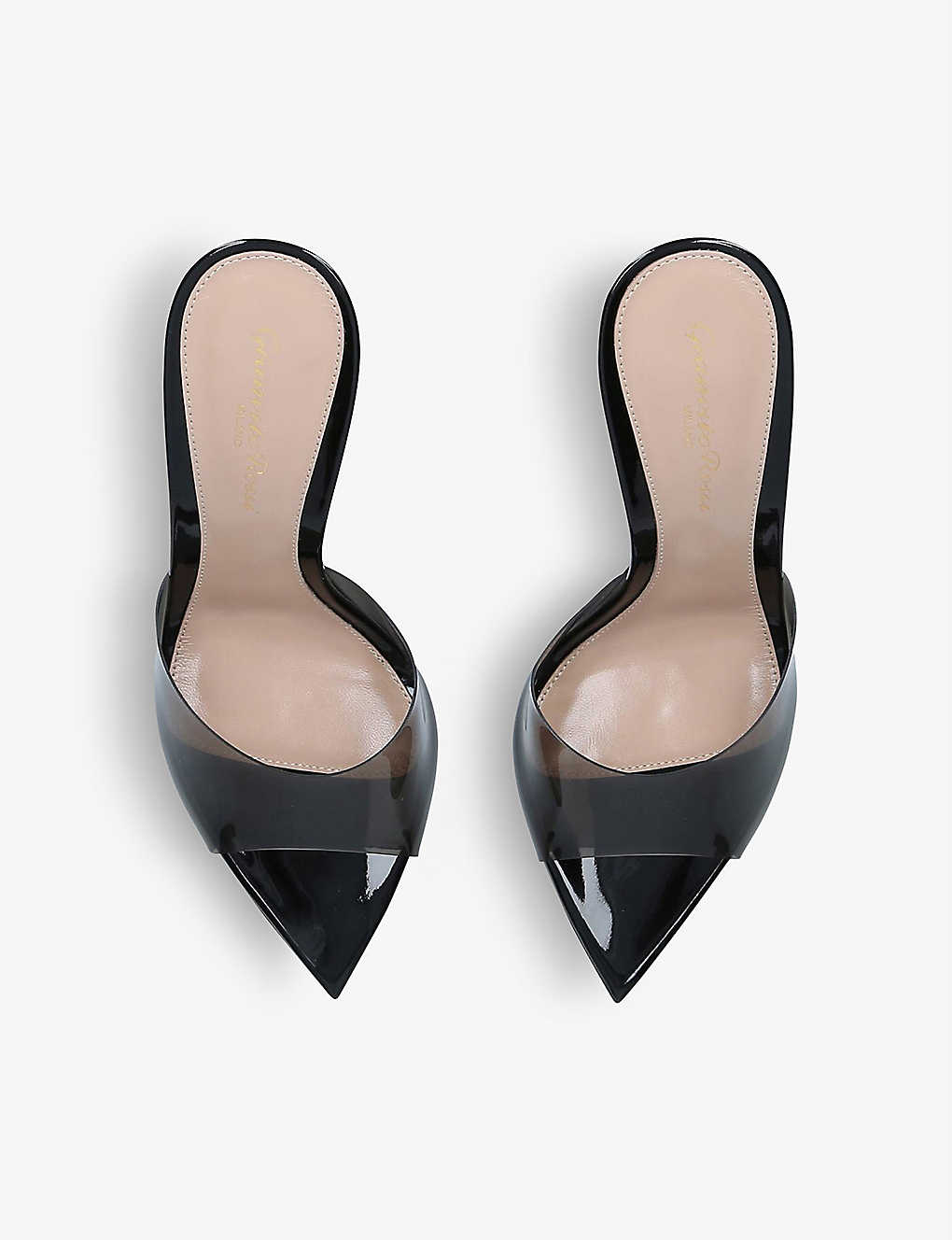 GIANVITO ROSSI Elle leather and PVC heeled mules
