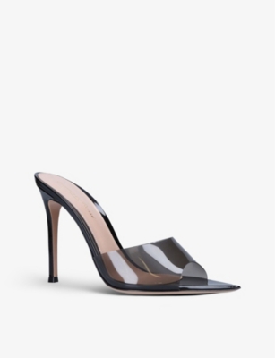 GIANVITO ROSSI Elle leather and PVC heeled mules