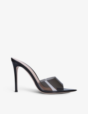 GIANVITO ROSSI Elle leather and PVC heeled mules