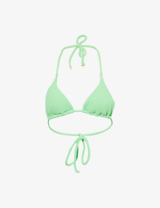 Sea Dive textured triangle bikini top