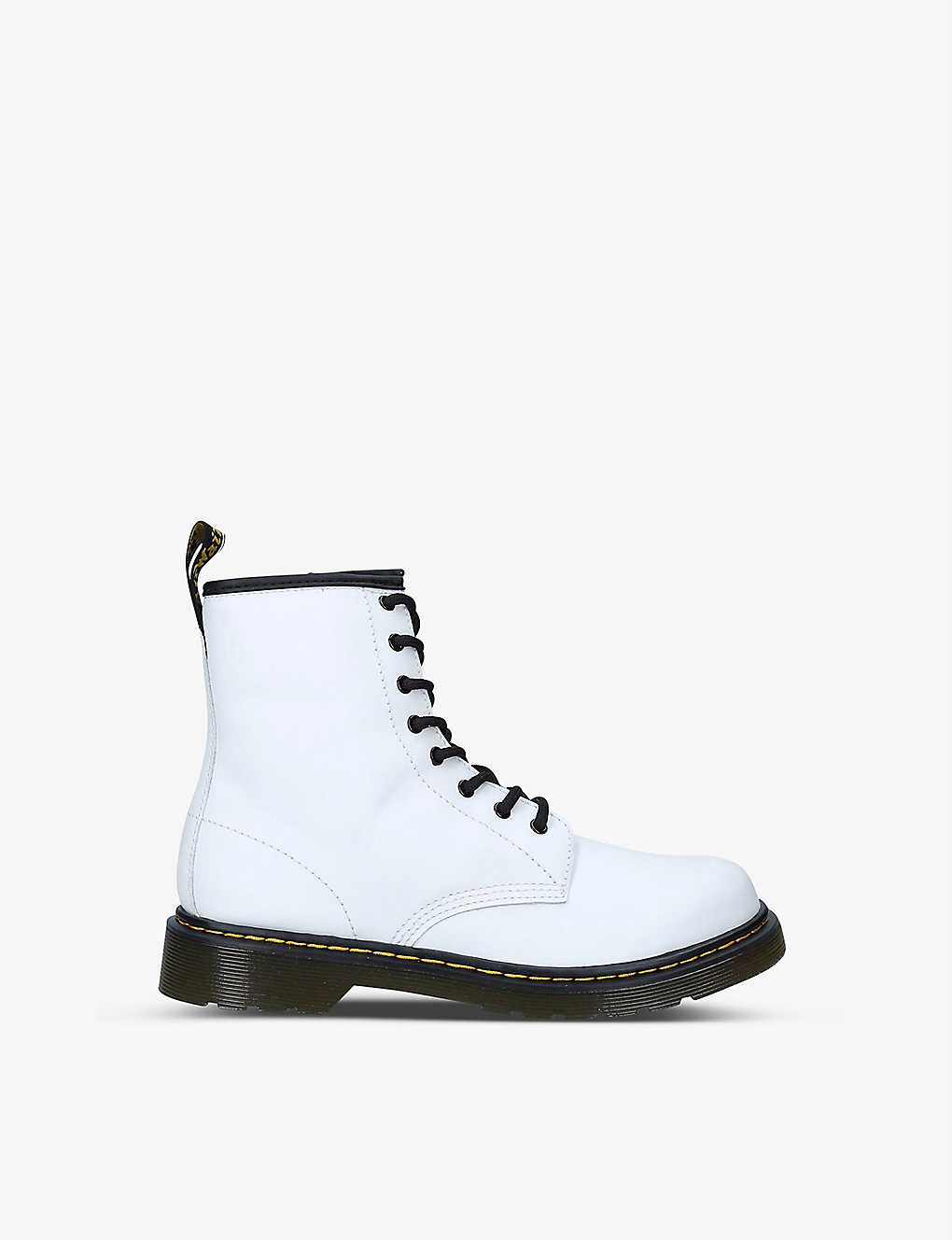 Dr. Martens' Kids' 1460 Lace-up Leather Ankle Boots 9-10 Years In White