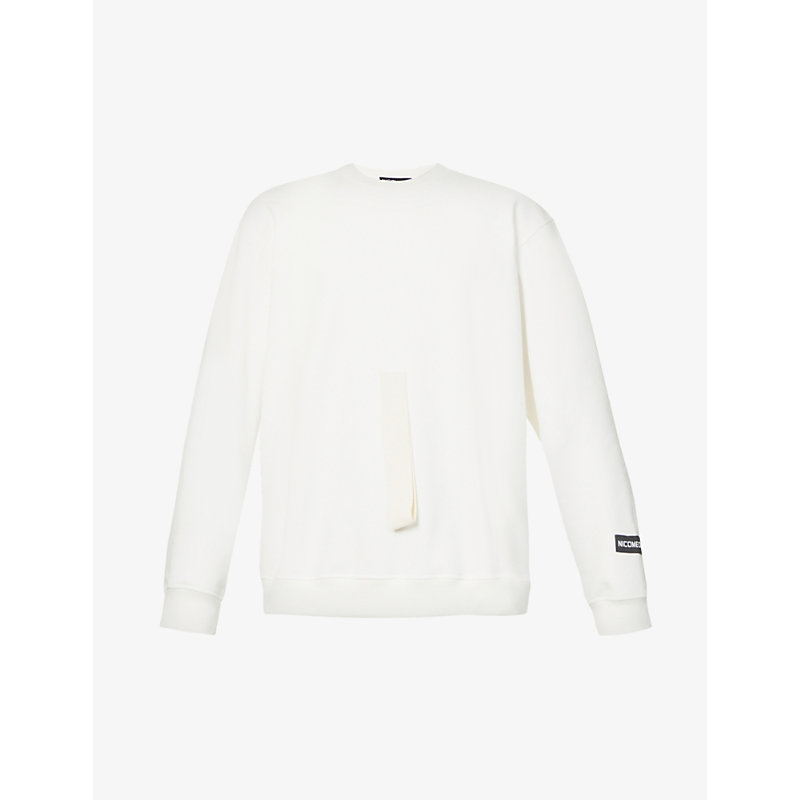 Nicomede Ansel Relaxed-fit Cotton-jersey Sweatshirt In White