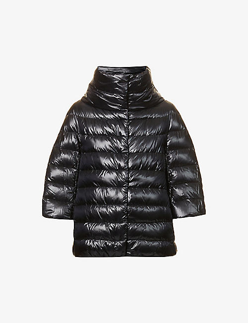 HERNO: High-neck padded shell coat