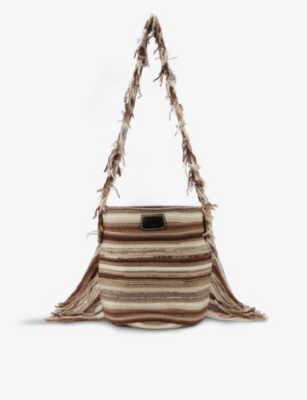 Jorge recycled-cashmere and leather bucket bag(9429012)