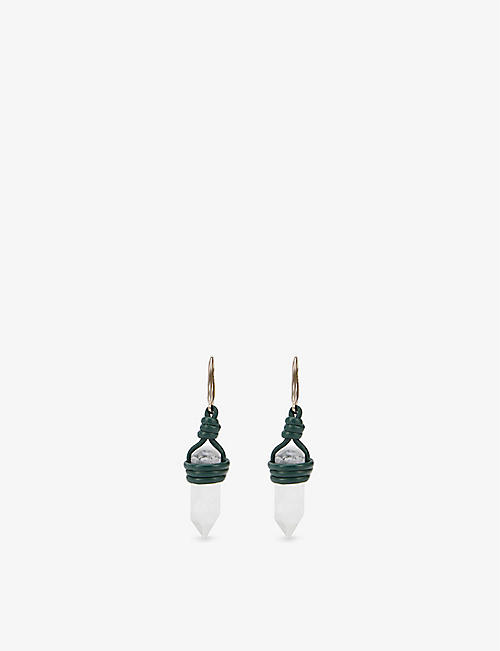 CHLOE: Jemma silver-toned brass and rock crystal earrings
