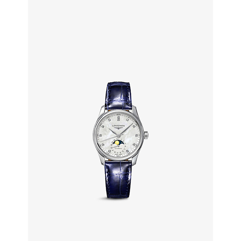 LONGINES LONGINES WOMENS BLUE L2.409.4.87.0 THE MASTER COLLECTION STAINLESS-STEEL, DIAMOND, MOTHER-OF-PEARL A,49321389