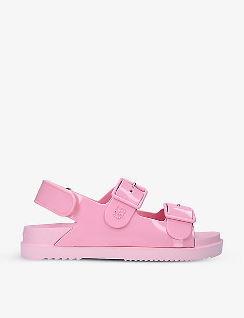 GUCCI: Isla logo-embossed rubber sandals