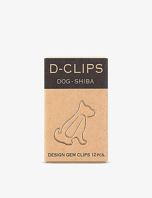 MIDORI: D-clips Mini Box dog-shaped paper clips set of 12