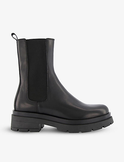 DUNE: Palmz chunky-soled leather Chelsea boots