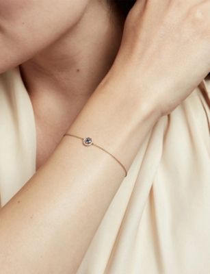 ASTLEY CLARKE: Mini Icon Aura Blue 14ct Yellow-Gold, 0.08ct Diamond And 0.23ct Sapphire Bracelet