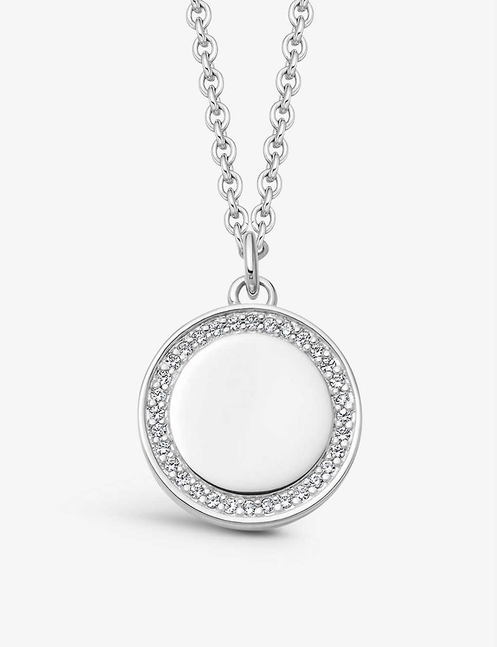 Astley Clarke Cosmos Biography Sterling Silver And White Sapphire Pendant Necklace