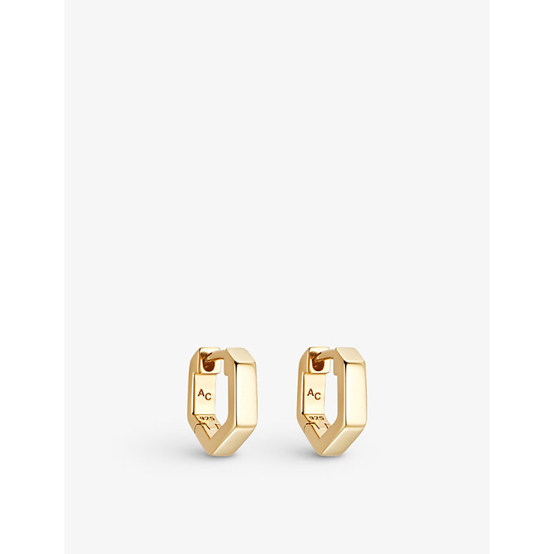 Astley Clarke Deco Mini 18ct Yellow Gold-plated Vermeil Sterling Silver Earrings In Yellow Gold Vermeil
